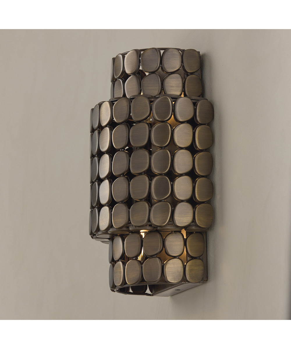 Eliana 2-Light Sconce Dark Brass