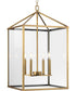 Hillcrest 4-Light Transitional Hall & Foyer Light Vintage Brass
