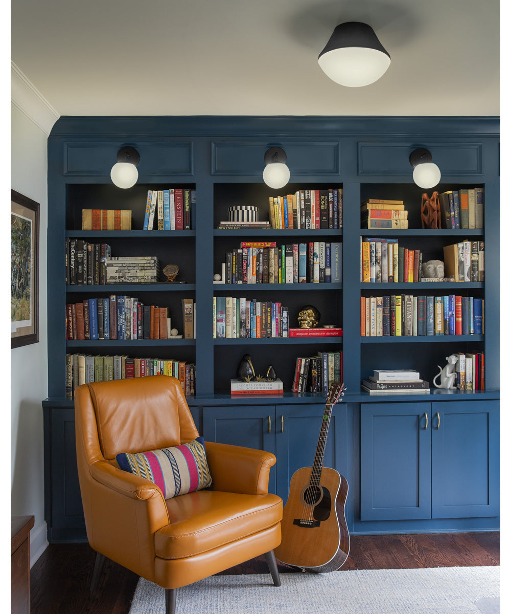 Haddie 1-Light Small Flush Mount in Black