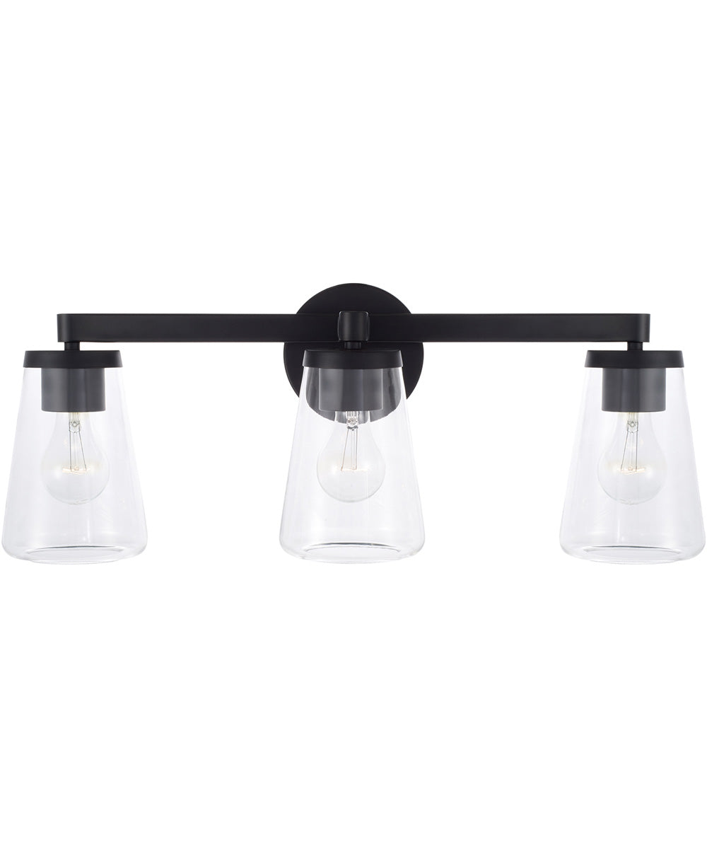 Aaron 3-Light Vanity Matte Black