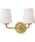 McKenna 2-Light Small Two Light Vanity in Lacquered Brass