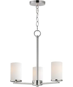 Lateral 3-Light Chandelier Satin Nickel