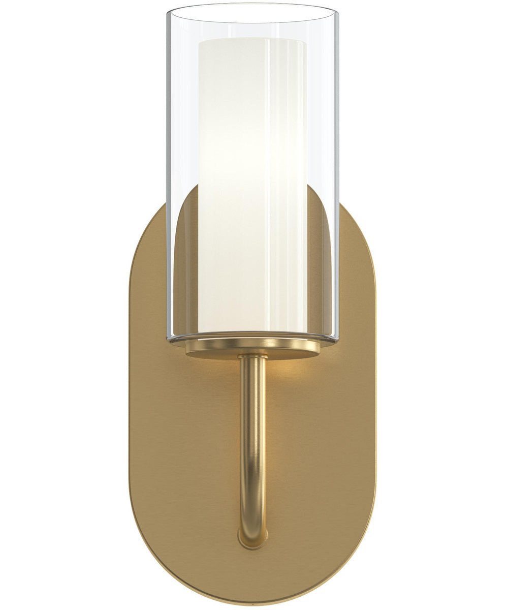 Mack 1-Light Wall Sconce with Layered Glass Shade Brushed Gold