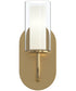 Mack 1-Light Wall Sconce with Layered Glass Shade Brushed Gold