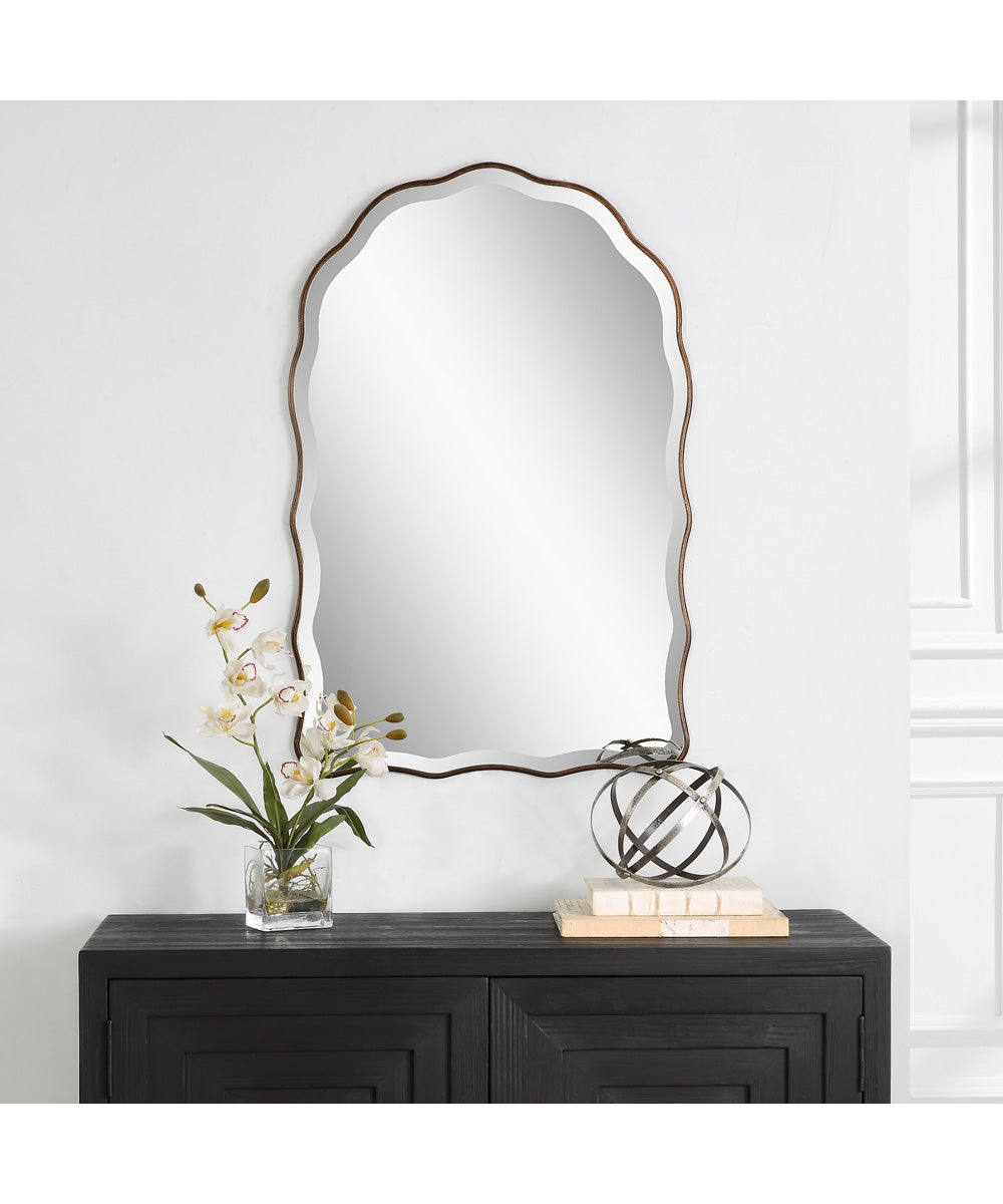 24x36" Wall Mirror in Antique Bronze with Gold