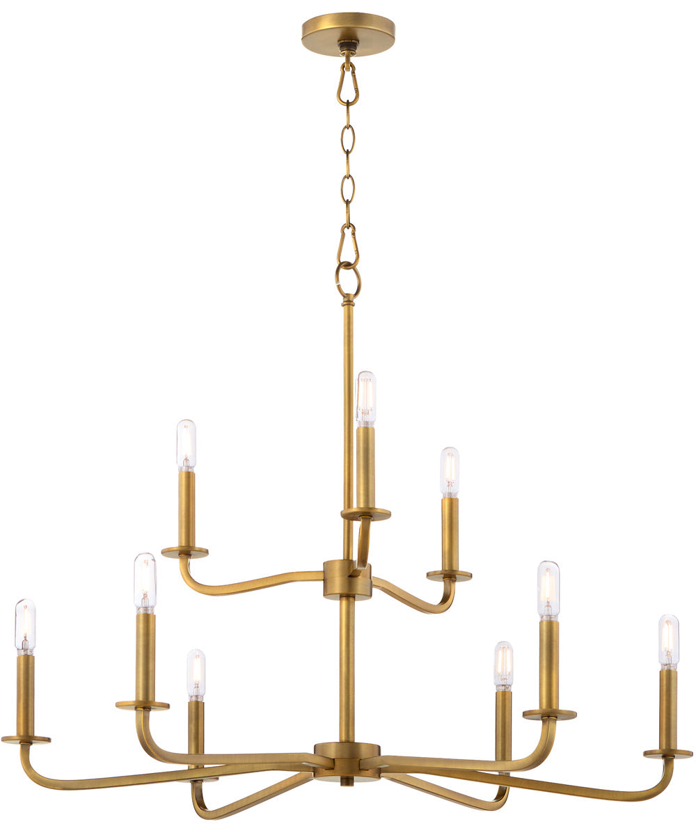 Rutherford 9-light Chandelier Brushed Brass