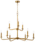 Rutherford 9-light Chandelier Brushed Brass