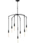 Pioneer 7-Light Chandelier Anthracite