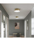 Avra Large 3-Light Flush Mount with Etched White Glass Shade Brushed Gold