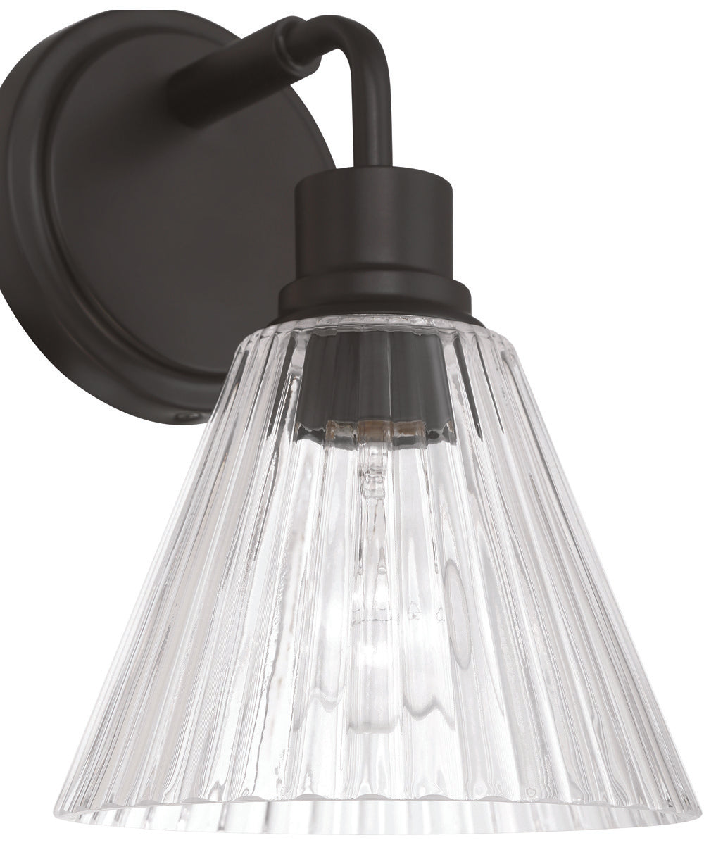 Pleated 1-Light Lighting Flat Black