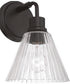Pleated 1-Light Lighting Flat Black