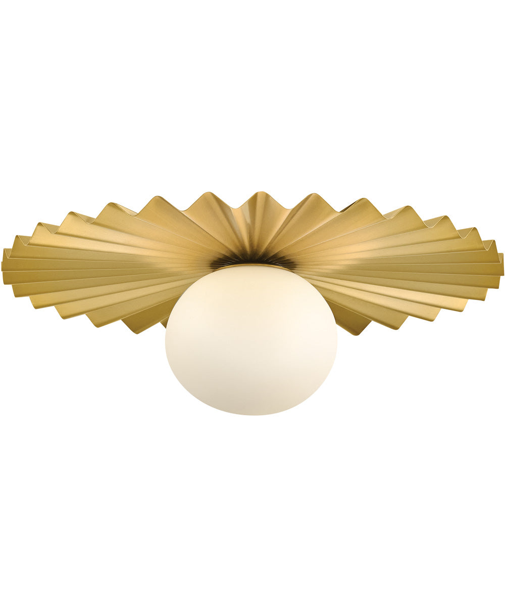 Stevie 1-Light Medium Flush Mount in Lacquered Brass