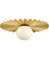 Stevie 1-Light Medium Flush Mount in Lacquered Brass