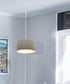 2 Light Swag Plug-In Pendant 14"w Light Oatmeal with Diffuser, White Cord