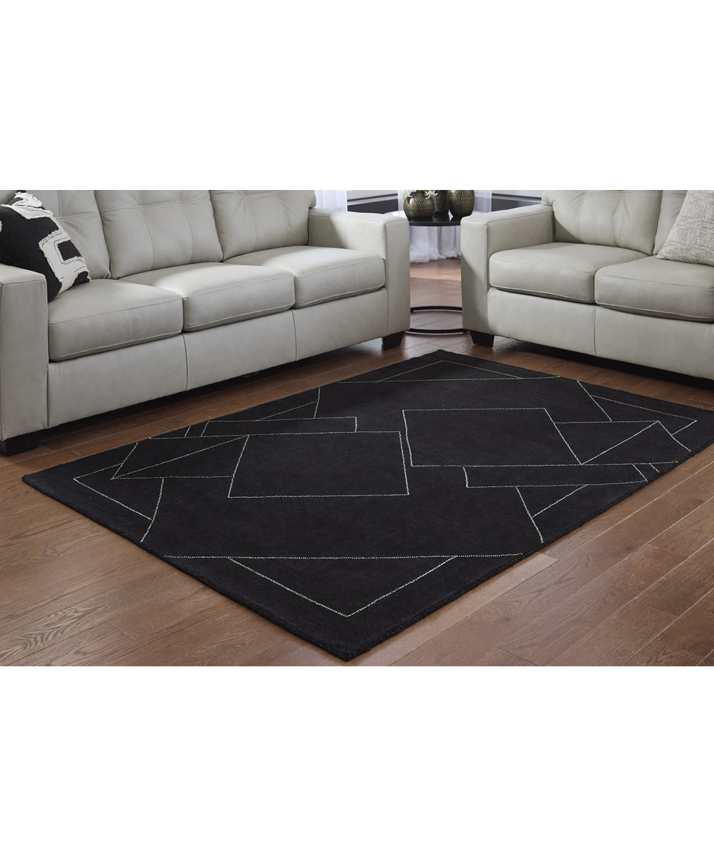 Marav Medium Rug Black/White