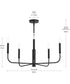 Reines 5-Light Medium Chandelier Matte Black