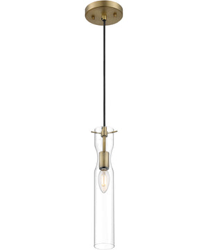 5"W Spyglass 1-Light Pendant Vintage Brass