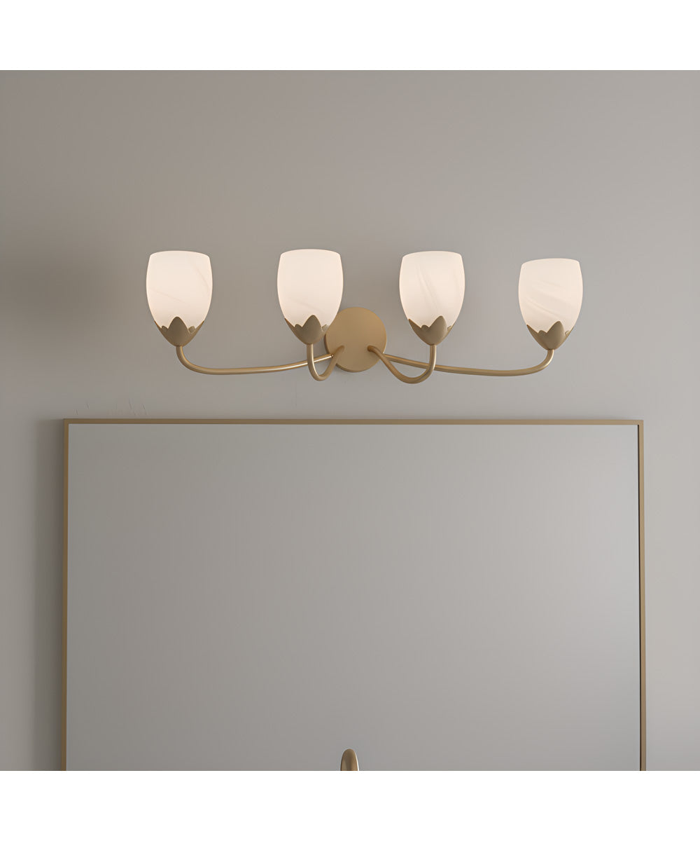 Jacobs 4-light Bath Light Bronze Gold