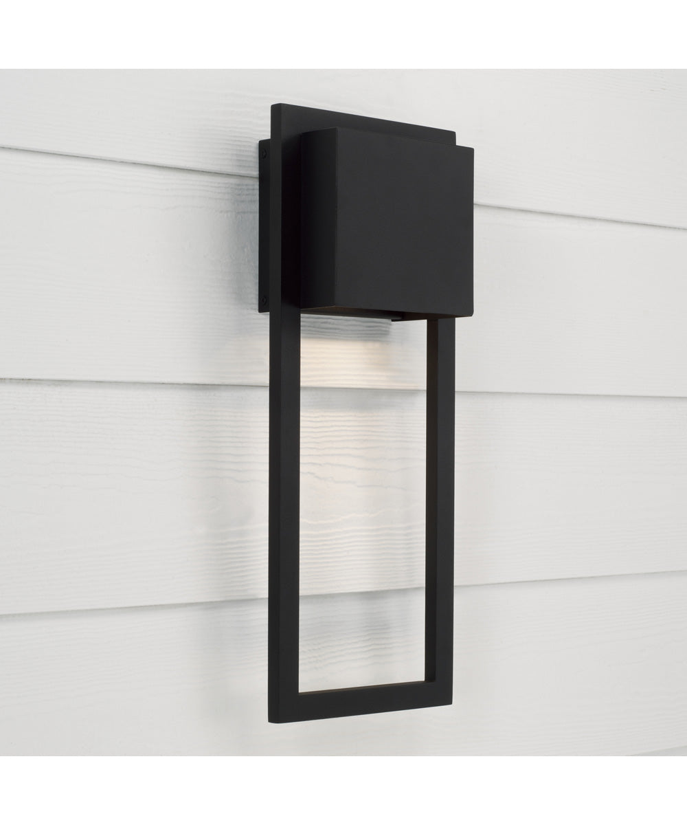 Nate 1-Light Outdoor Wall-Lantern Black