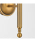 Rhodes Wall Mount Light Fixture Brushed Brass