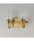 Goblet 2-Light Wall Sconce Natural Aged Brass