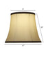 8x12x10 Eggshell with Black Trim Silksheen Bell Softback Lampshade