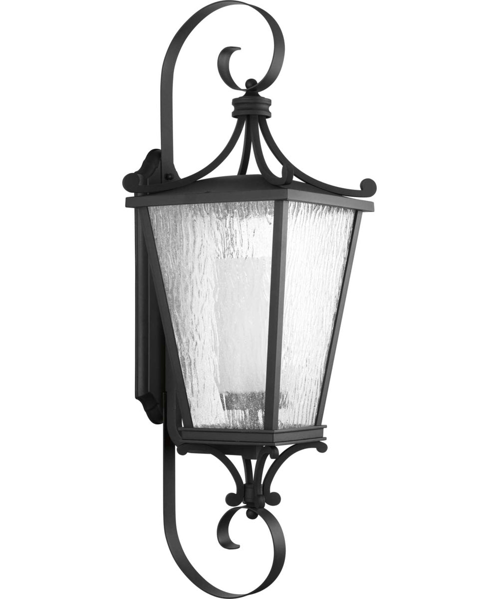 Cadence Black 1-Light Extra-Large Wall Lantern Textured Black