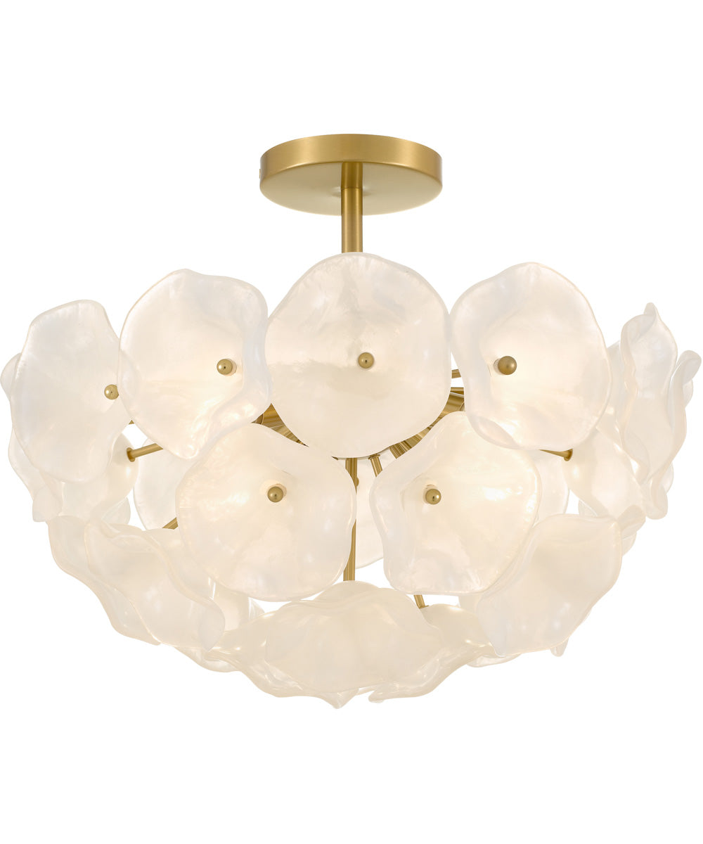Audrey 4-light Semi Flush Mount Brushed Gold