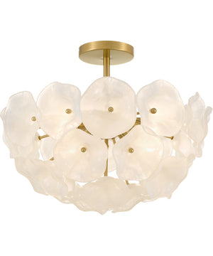 Audrey 4-light Semi Flush Mount Brushed Gold