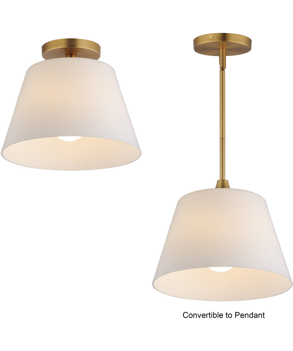 Hudson 1-Light Semi-Flush Mount/Pendant Natural Aged Brass