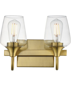 Goblet 2-Light Wall Sconce Natural Aged Brass