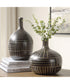 Graphite Stride Geometric Vases Set of 2