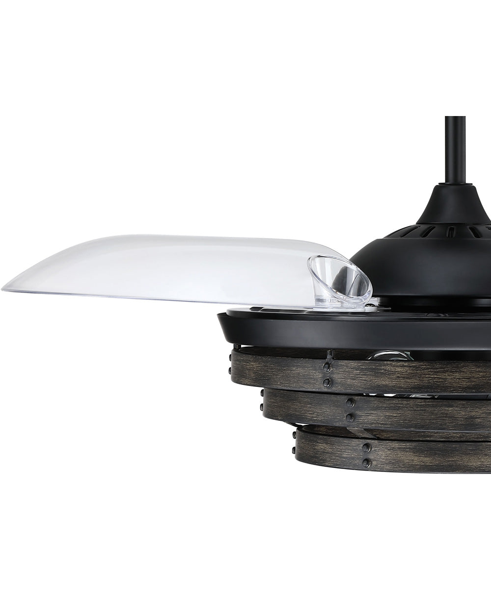 Whiskey 42 Hidden Blades 3-Light Fan Flat Black