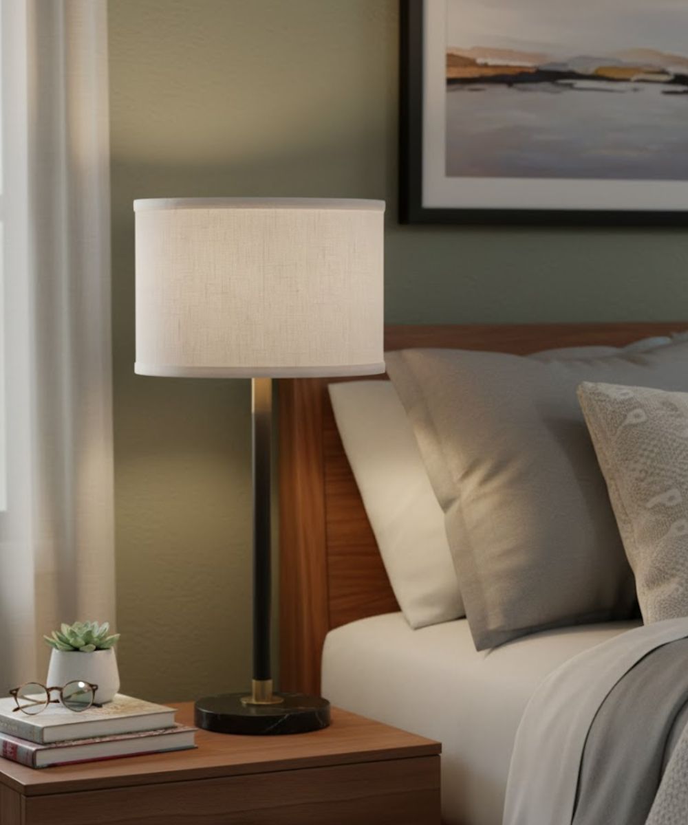 10x10x9 Pearl Supreme Satin Drum Hardback Lampshade