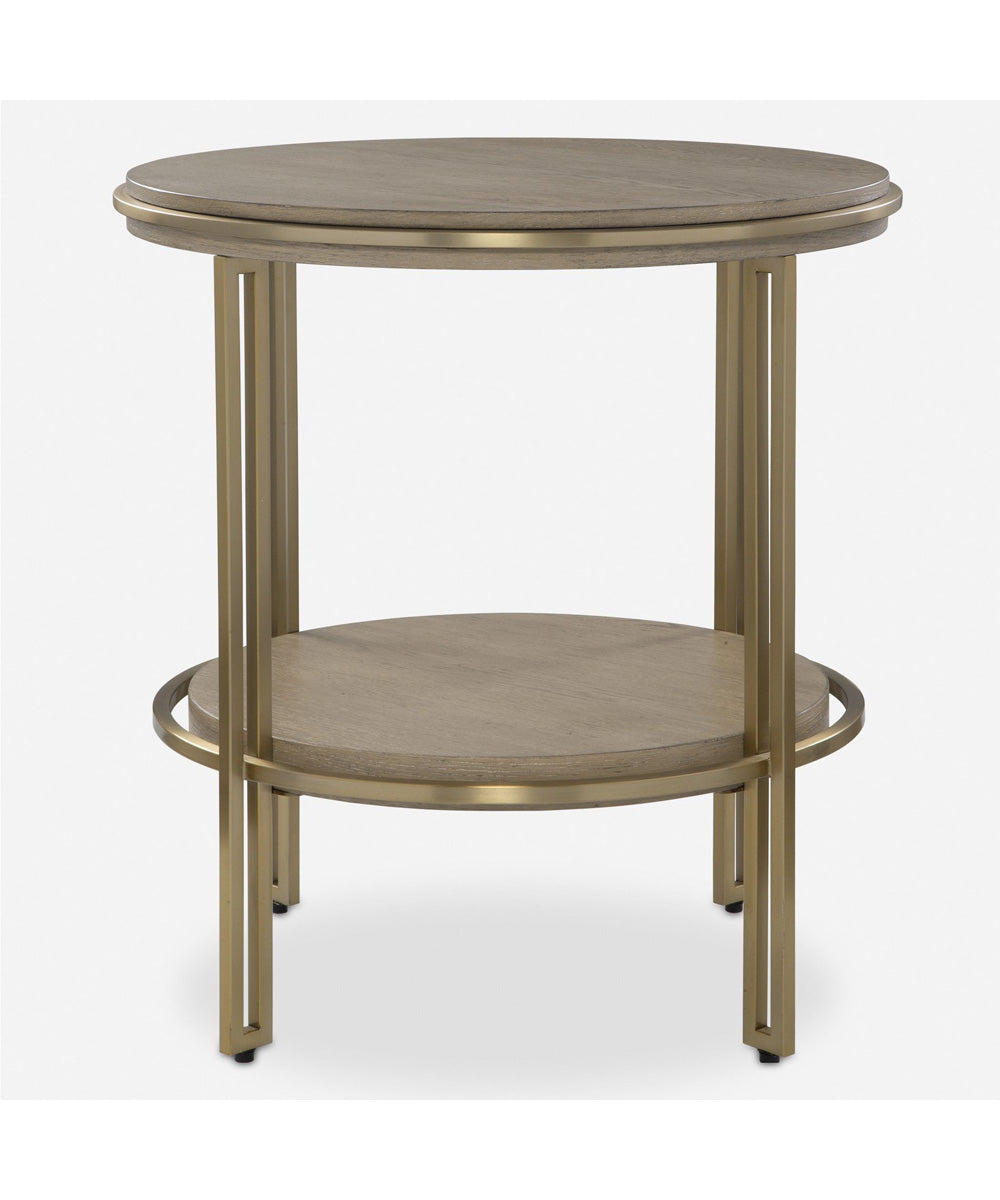 Elise Round Brass Side Table