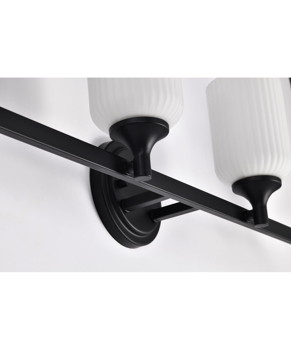 Solara 4-Light Vanity & Wall Matte Black