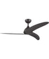 Nirra 52-in. 3-Blade Modern Ceiling Fan Satin Natural Bronze