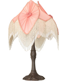 31" High Fabric & Fringe Pink Pontiff Table Lamp