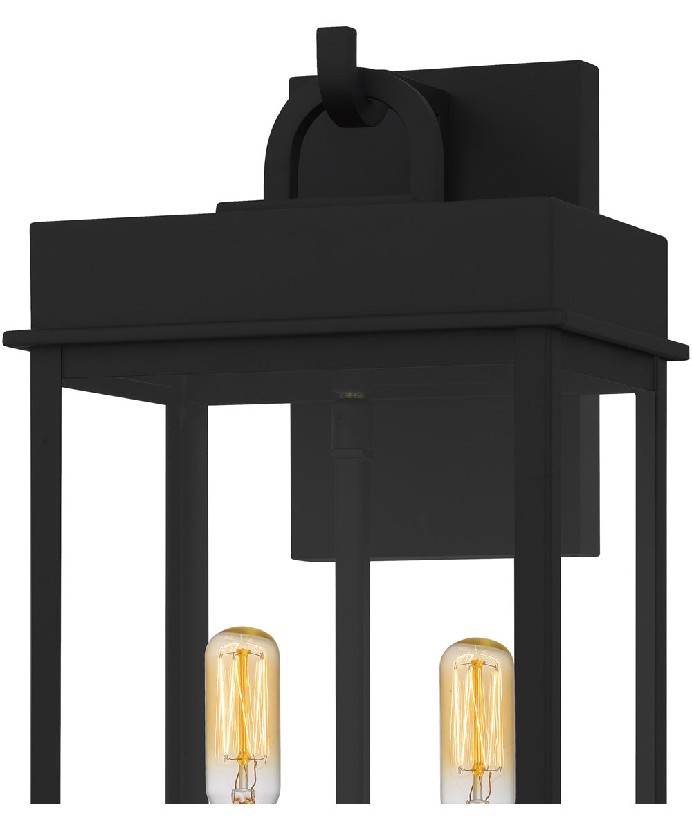 Carmen Medium 2-light Outdoor Wall Light  Coastal Armour Aluminum Matte Black