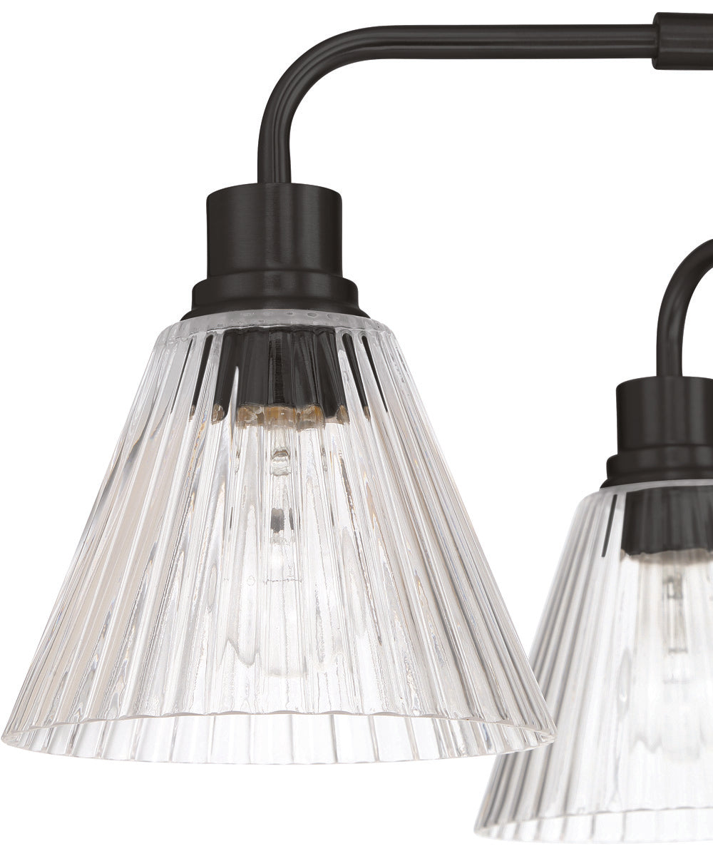 Pleated 6-Light Lighting Flat Black