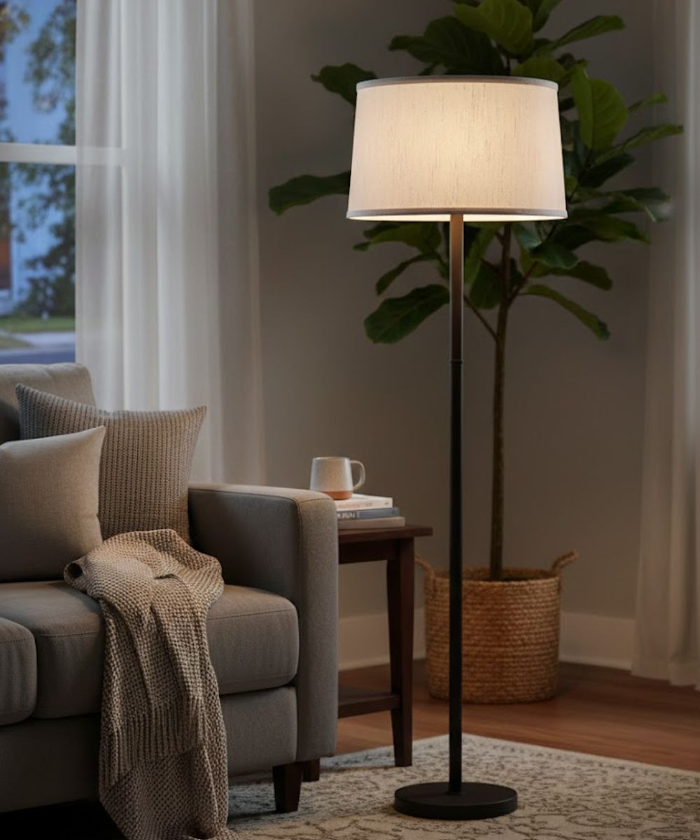 14x15x9 Global White Drum Hardback Lampshade