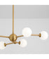 Orbe 6-light LED Chandelier Brushed Brass