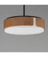 Draughtsman 18 inch Semi Flush Mount - Pendant Walnut / Black