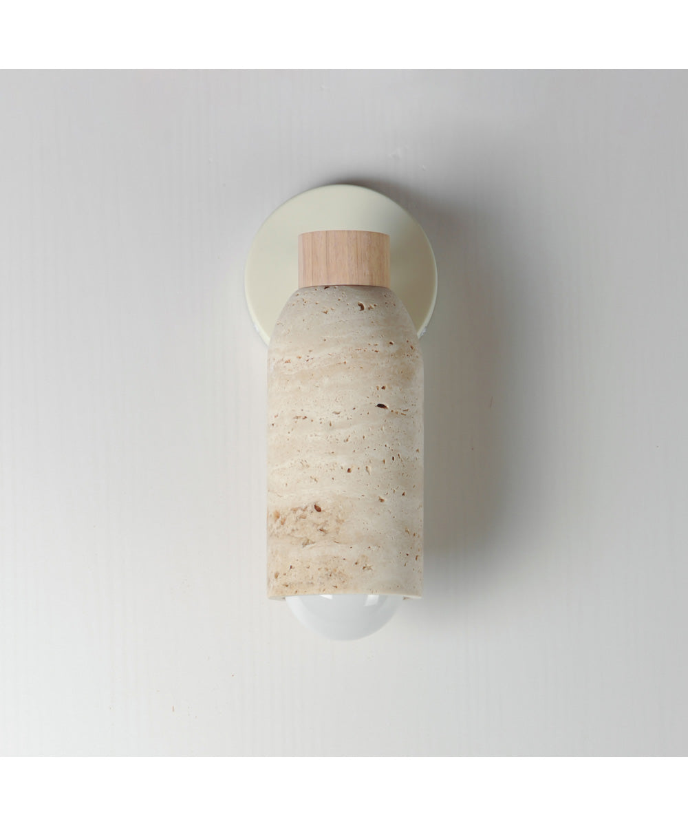 Pompeii 1-Light Wall Sconce Travertine / Oyster