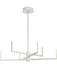 Pivot LED 6-Light Chandelier with Downlight Burnished Nickel