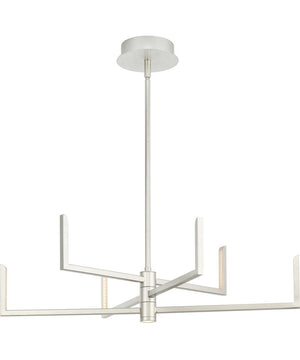 Pivot LED 6-Light Chandelier with Downlight Burnished Nickel