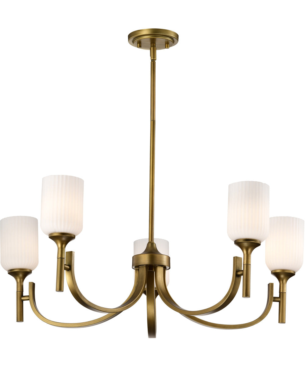 Solara 5-Light Chandelier Natural Brass