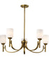 Solara 5-Light Chandelier Natural Brass