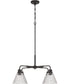 Pleated 4-Light Lighting Flat Black