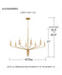 Alexander 8-light Chandelier Brushed Gold